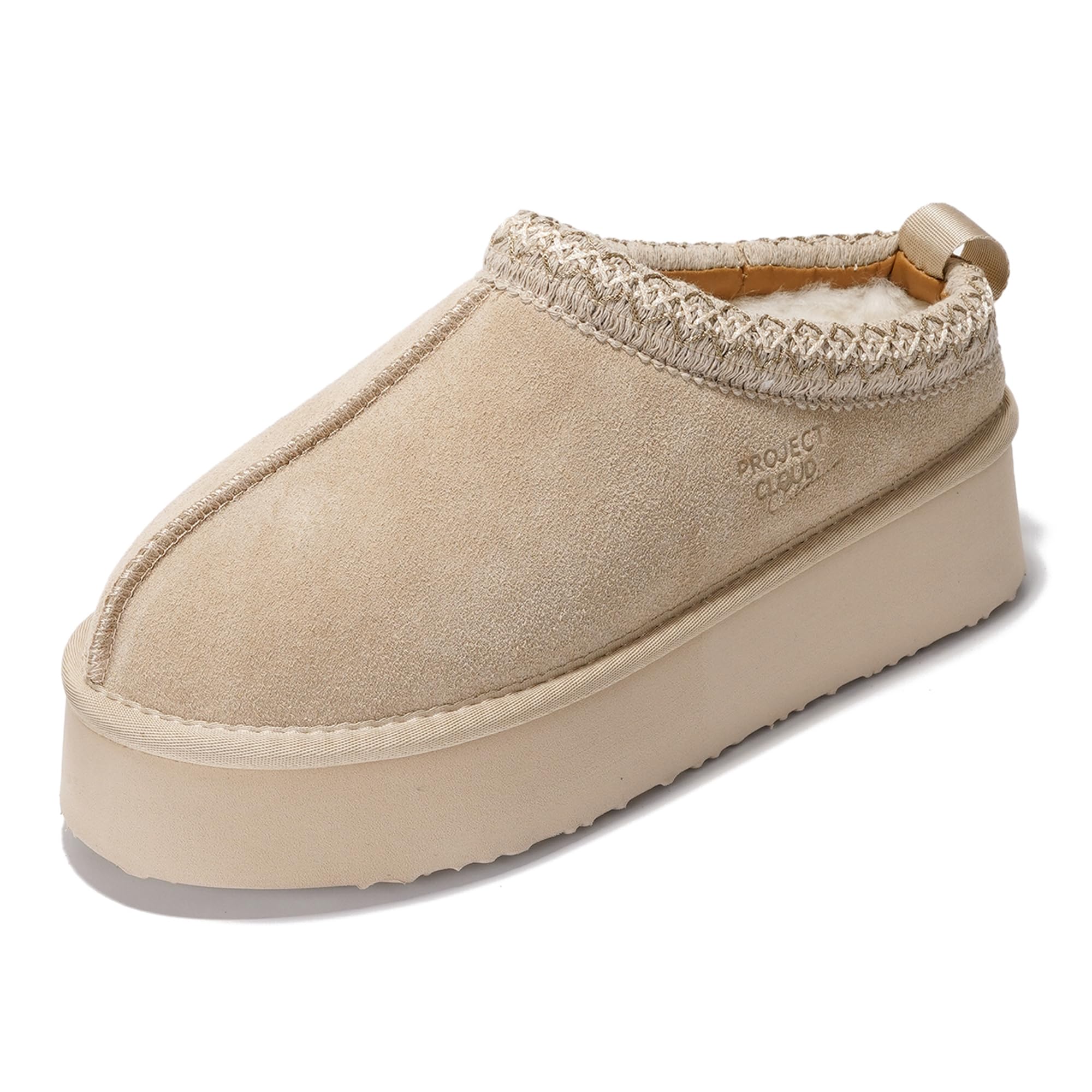 Project Cloud 100% Genuine Leather Platform Slippers for Women – Soft Memory Foam Womens Slippers & Supportive Clogs for Women 2025 – Cozy, Stylish Everyday Footwear (Sayre)